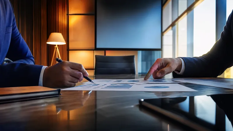 Advisors reviewing growth charts at a conference table, North Dakota Small Business Grants, Loans and Incentives