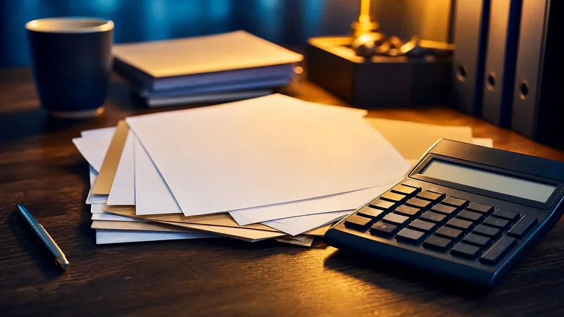 Tax forms and a calculator on a desk, North Dakota Sales Tax Guide